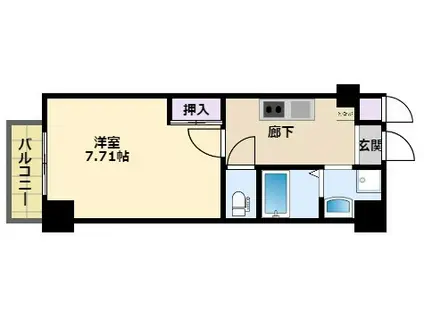 G-CHAINON NARUO(1K/5階)の間取り写真