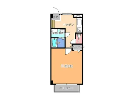 アマリエンバード(1K/3階)の間取り写真