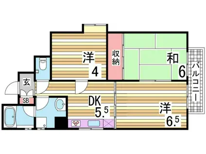 NOBSON西明石(3DK/3階)の間取り写真