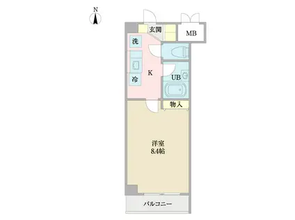 アジュール(1K/1階)の間取り写真