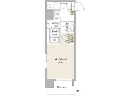 KDXレジデンス秋葉原II(1K/5階)の間取り写真