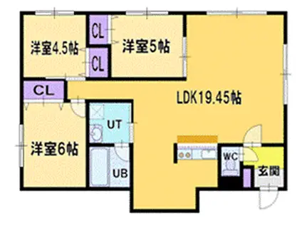 ガーデンプレイス(3LDK/2階)の間取り写真