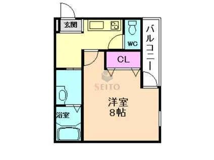 フジパレス三津屋V番館(1K/1階)の間取り写真