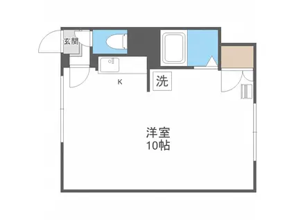 クチュールN26(ワンルーム/4階)の間取り写真