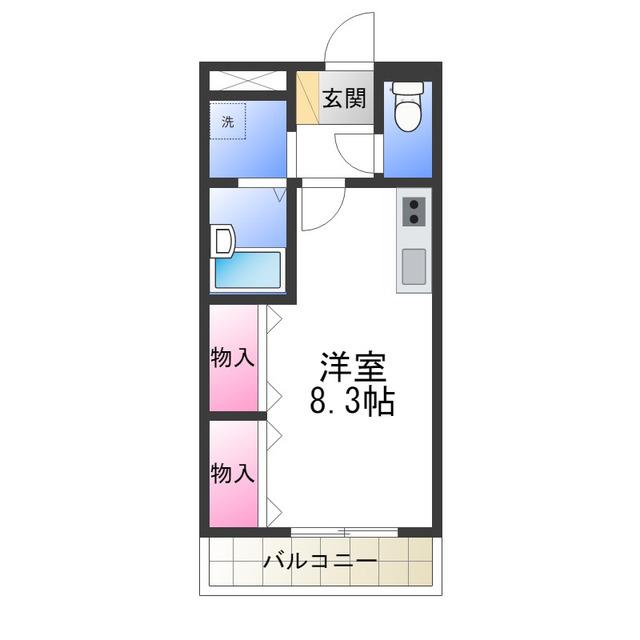 BELL MAISON・ゆう(ワンルーム/1階)の間取り写真