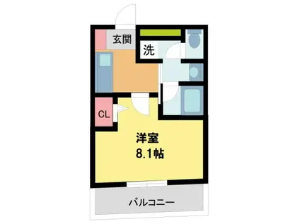 AILE小林(1K/3階)の間取り写真