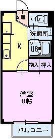 サープラスなおえ(1K/2階)の間取り写真