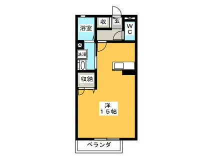 GRAND SKY(ワンルーム/2階)の間取り写真