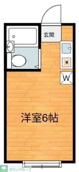 吉盛ビル(ワンルーム/2階)の間取り写真