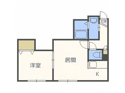 BIOS菊水元町(1LDK/3階)の間取り写真