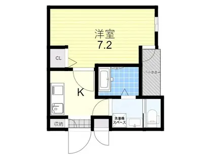 H-MAISON今里(1K/3階)の間取り写真