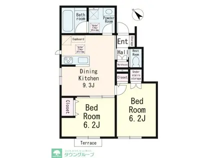 シティパル富士本(2DK/1階)の間取り写真