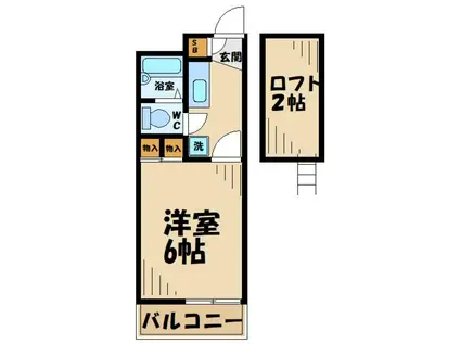 レオパレスPOLARIS(1K/2階)の間取り写真