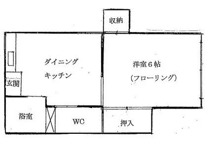 武光荘(1DK/1階)の間取り写真