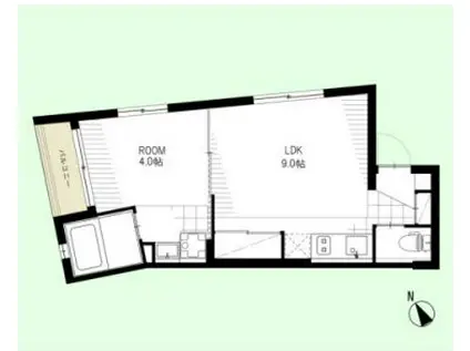 NEXUS仲六郷(1LDK/3階)の間取り写真