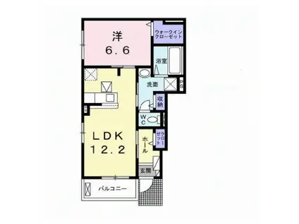 レーベンハイム(1LDK/1階)の間取り写真