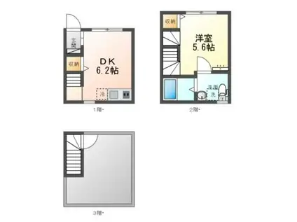 ルココン江南(1DK/1階)の間取り写真