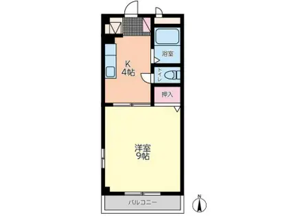 すとりーむ問屋町B(1K/1階)の間取り写真