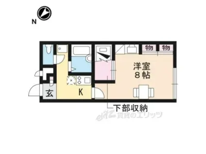 レオパレスアクアスイート(1K/1階)の間取り写真