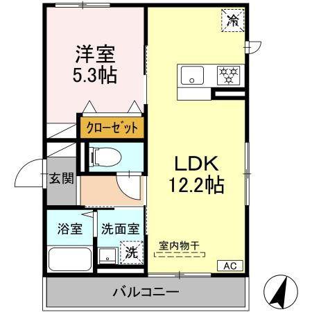 FRAIS PARFUM(1LDK/3階)の間取り写真