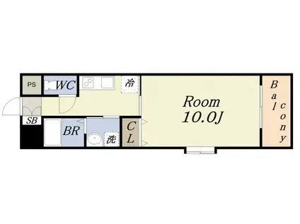 メゾンコンフォーレ(1K/3階)の間取り写真