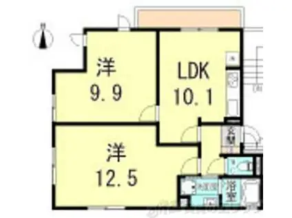ソレイユコートI(2LDK/2階)の間取り写真