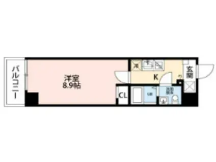 SKY YAO(1K/6階)の間取り写真