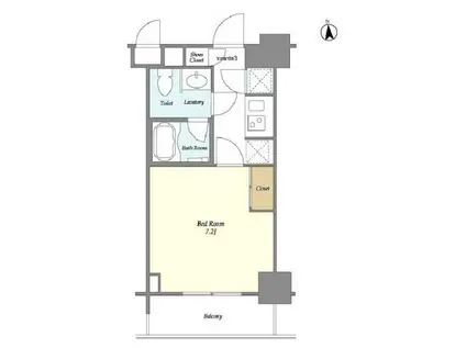 東急セットアップレジデンス恵比寿(1K/10階)の間取り写真