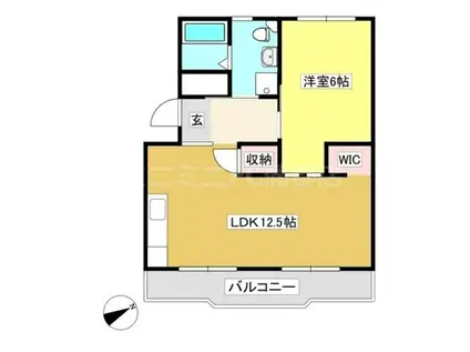 岡田マンション(1LDK/3階)の間取り写真