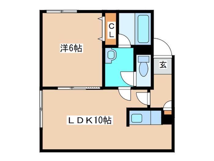 プリマクラッセ菊水(1LDK/3階)の間取り写真