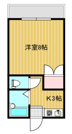 ラ・ヴィータ西市(1K/5階)の間取り写真