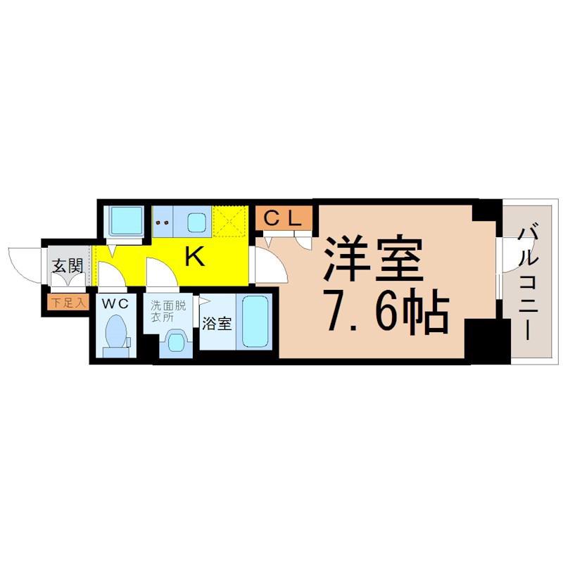 エスリード大須プレシア(1K/6階)の間取り写真