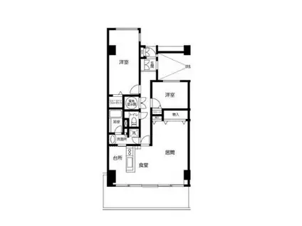 TLRレジデンス磯子駅前(2LDK/8階)の間取り写真