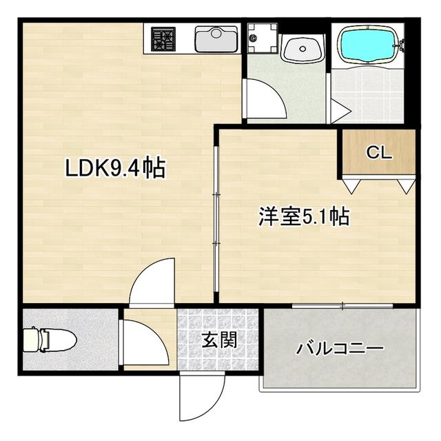 PRIMAVERA(1LDK/3階)の間取り写真
