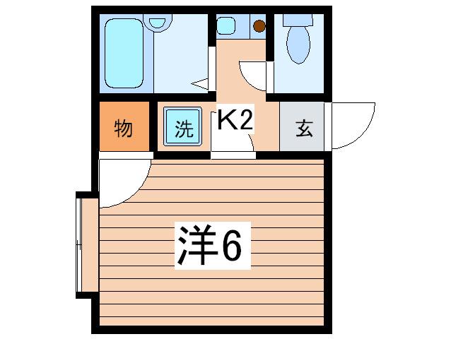 ハイツクイーン(1K/1階)の間取り写真