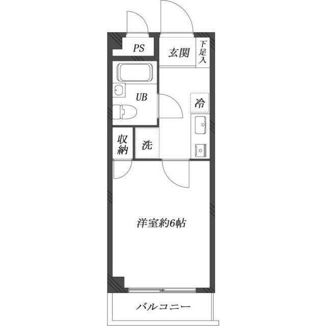 プレステージ練馬豊玉(1K/2階)の間取り写真