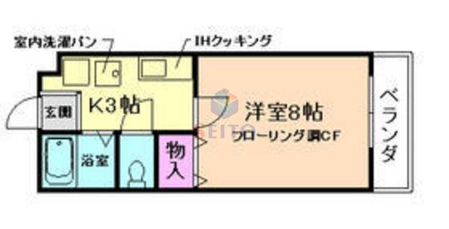 サピエンス豊中(1K/2階)の間取り写真