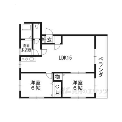 ブレインマンション エクリオ(2LDK/1階)の間取り写真