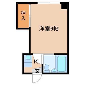 コーポ台原A棟(1K/2階)の間取り写真