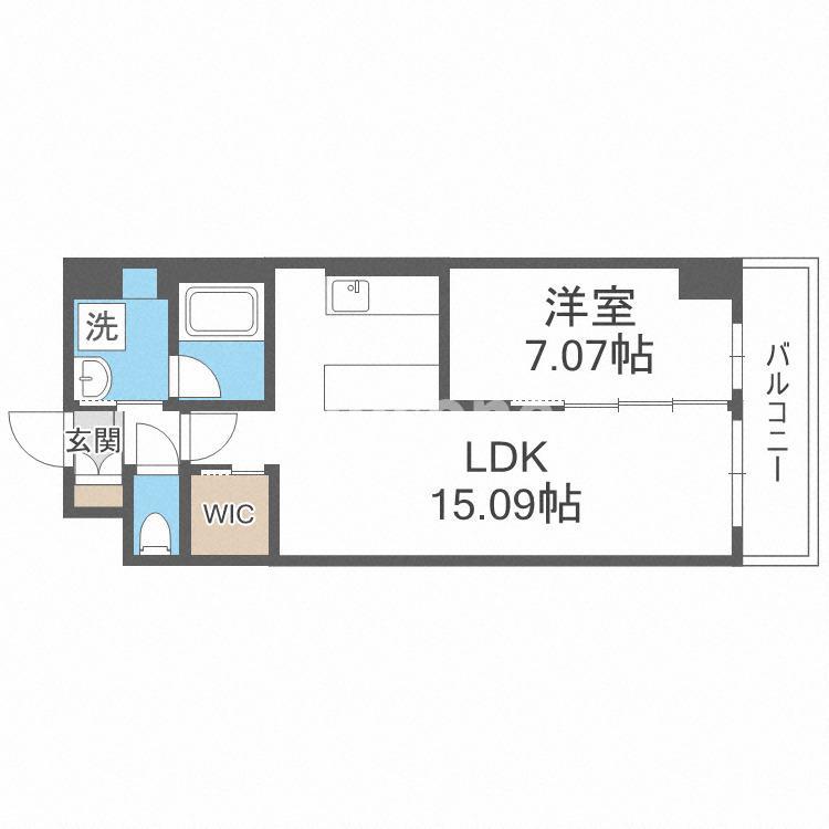 プレジオ本町(1LDK/8階)の間取り写真