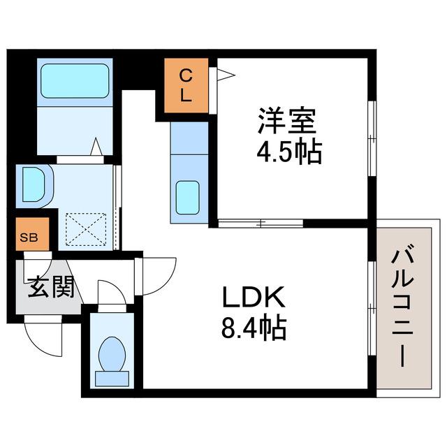 SUPERIAGE N19 ウエスト スペリアージュ N19 ウエスト(1LDK/3階)の間取り写真