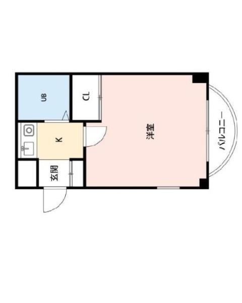 ベルメゾン春日部(1K/2階)の間取り写真