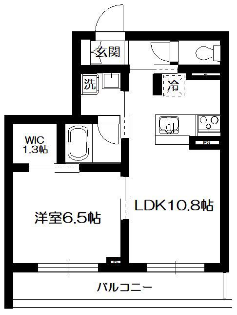 ヴィラデルソル(1LDK/3階)の間取り写真