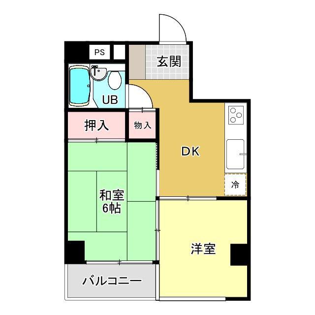 第2伸光マンション(2DK/2階)の間取り写真
