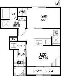 リーブルファイン本神戸(1LDK/1階)の間取り写真