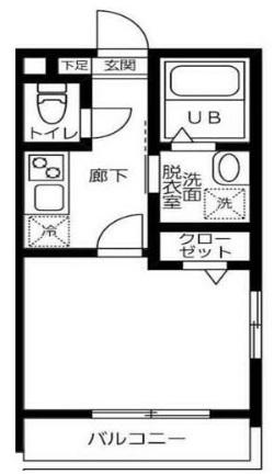 MELDIA西新井(1K/3階)の間取り写真