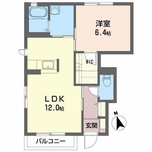 SAKURAI(1LDK/1階)の間取り写真