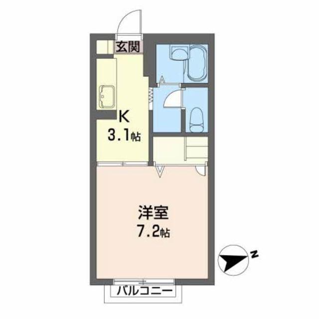 エトワール七日町(1K/1階)の間取り写真