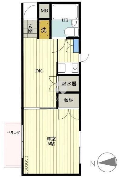 シティヴィラ高松(1DK/4階)の間取り写真