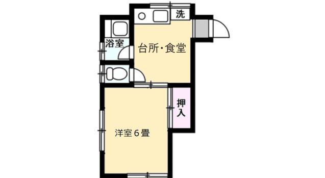 鈴鹿ハイツ(1DK/1階)の間取り写真